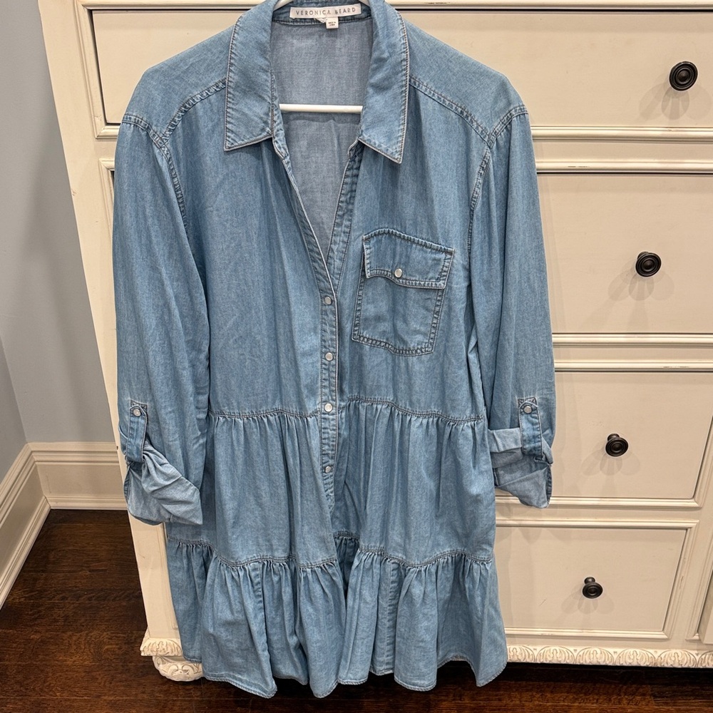 Veronica Beard Blue Long Sleeve Dress